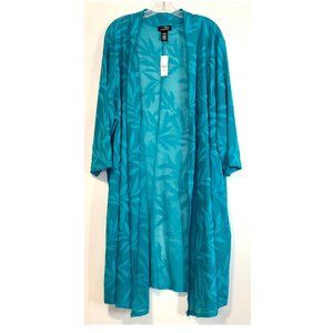 New Kimono CoverUp Open Cardigan Topper 4x Turquoise Summer